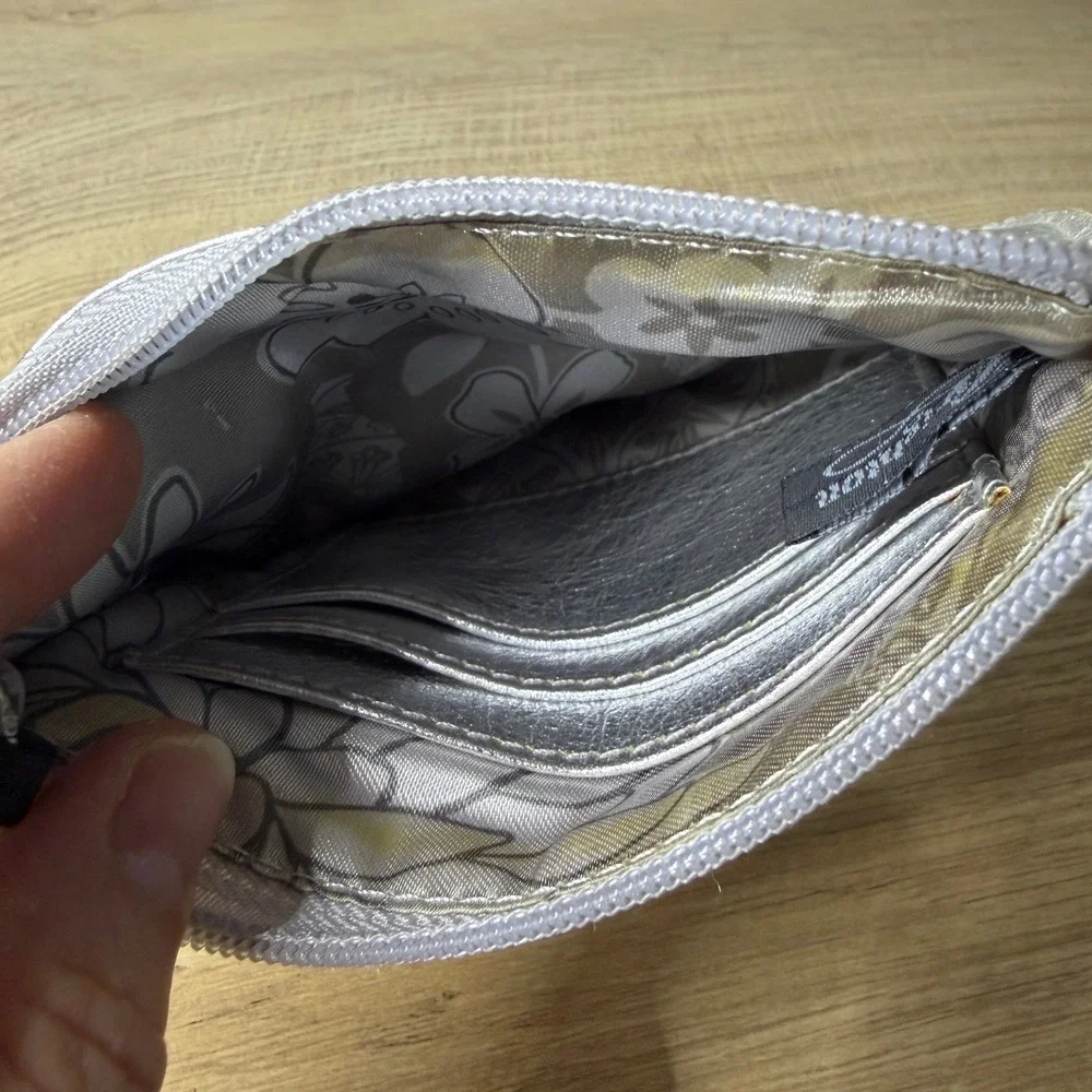 Brighton Silver Wristlet Pouch Heart Cutout Boho‎ Festival Glam Organizer Bag